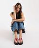 Vagabond Shoemaker Vagabond Shoemakers Danya leather flatform flip flops in red - 4