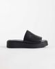 Vagabond Shoemaker Vagabond Shoemakers Danya leather woven flatform sandals in black - 2