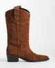 Vagabond Shoemaker Vagabond Shoemakers Kelsey suede cowboy knee boots in light brown-Neutral - 1