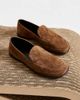 Vagabond Shoemaker Vagabond Shoemakers Sammie suede round toe slip on loafers in brown - 1