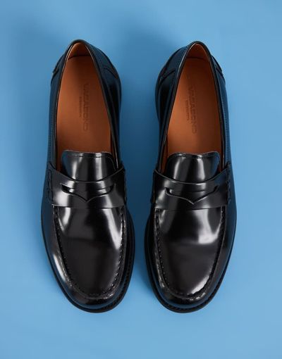 Vagabond Shoemakers Vagabond Shoemakers Steven slim leather penny loafers in polished black