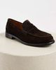Vagabond Shoemakers Vagabond Shoemakers Steven slim suede penny loafers in brown - 4
