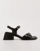 Vagabond Vagabond Ines leather buckle trim heeled sandals in black - 3