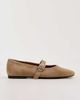 Vagabond Vagabond Jolin suede Mary Jane ballet flats in beige-Neutral - 4