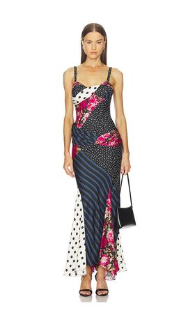 Vaillant Vaillant Asymmetric Patchwork Dress