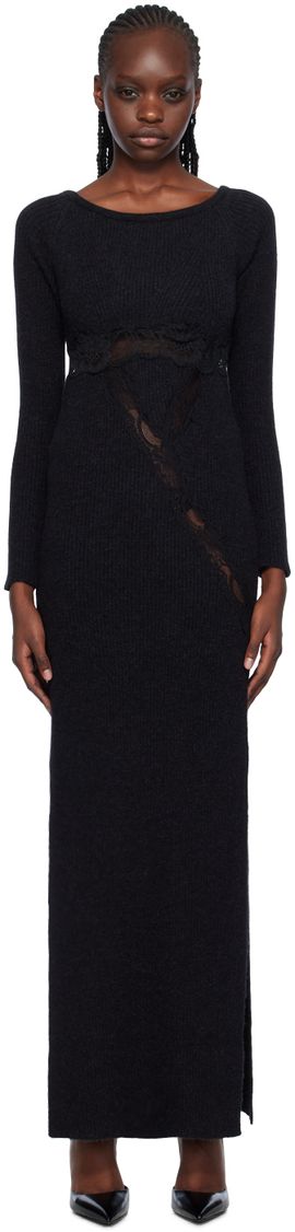 VAILLANT VAILLANT Black Vented Maxi Dress