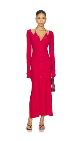 Vaillant Vaillant Ribbed Jersey Cardigan Dress