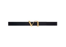 Vaincourt Vaincourt Reversible Black & Gold Thin Leather Belt 