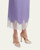 Valentino Garavani 100mm VLogo Embellished Satin and Metallic Leather Pumps - 2