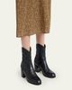 Valentino Garavani 40mm Bard Embroidered Leather Ankle Boots - 2