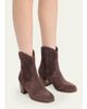Valentino Garavani 40mm Bard Embroidered Suede Ankle Boots - 2