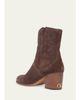 Valentino Garavani 40mm Bard Embroidered Suede Ankle Boots - 4