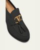 Valentino Garavani 60mm VLogo Signature Leather Block-Heel Penny Loafers - 3