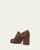 Valentino Garavani 60mm VLogo Signature Suede Block-Heel Penny Loafers - 2
