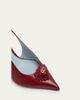 Valentino Garavani 75mm Coeur Royal Leather Slingback Pumps - 13