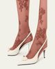 Valentino Garavani 75mm Coeur Royal Leather Slingback Pumps - 6