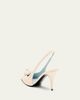 Valentino Garavani 75mm Coeur Royal Leather Slingback Pumps - 8