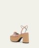 Valentino Garavani 80mm Coeur Royal VLogo Leather Platform Sandals - 4