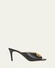 Valentino Garavani 80mm VLogo Signature Leather Mule Pumps - 1