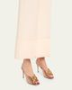 Valentino Garavani 80mm VLogo Signature Metallic Leather Mule Pumps - 2