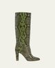 Valentino Garavani 85mm Pattie Snakeskin Knee-High Boots - 1
