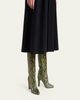 Valentino Garavani 85mm Pattie Snakeskin Knee-High Boots - 2