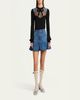 Valentino Garavani Beaded Floral Sheer Bust Wool Sweater - 2