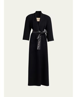 Valentino Garavani Belted Wool-Cashmere Wrap Coat