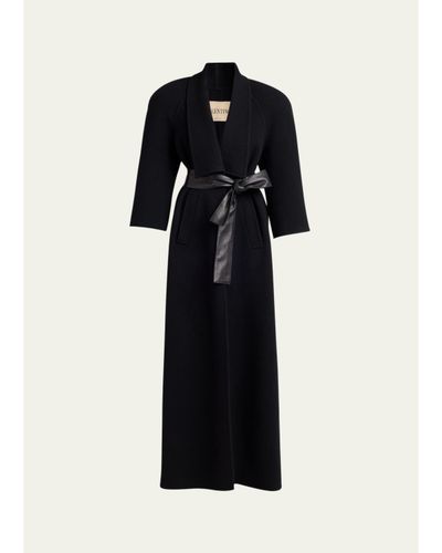 Valentino Garavani Belted Wool-Cashmere Wrap Coat
