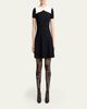 Valentino Garavani Bow-Neck Knit Short-Sleeve Mini Dress - 3