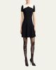 Valentino Garavani Bow-Neck Knit Short-Sleeve Mini Dress - 5