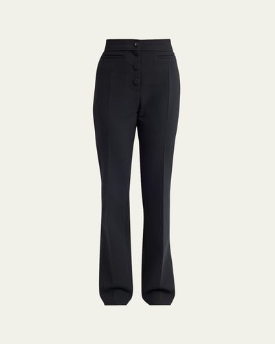 Valentino Garavani Button-Front Straight-Leg Trousers