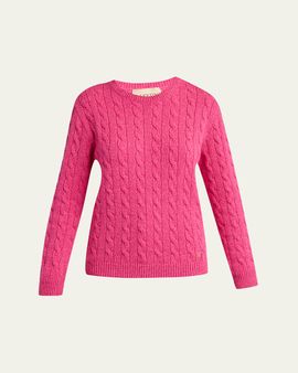 Valentino Garavani Cable Knit Crewneck Sweater