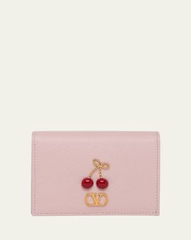 Valentino Garavani Cherryfic Leather Bifold Wallet