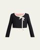 Valentino Garavani Contrast Bow Crop Coat - 1