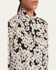 Valentino Garavani Daisy-Print Silk Neck-Scarf Blouse - 3
