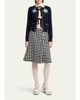 Valentino Garavani Floral Embroidered Bow-Tie Wool Cardigan - 2