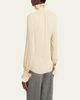 Valentino Garavani Georgette Button-Front Blouse - 3