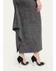 Valentino Garavani Herringbone Draped Slit Midi Skirt - 5