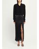 Valentino Garavani Lace-Trim Silk Satin Maxi Slit Skirt - 2