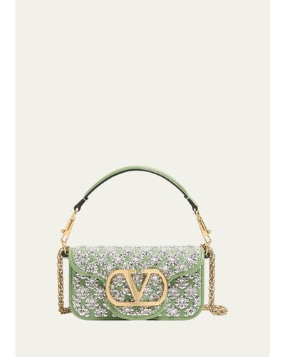Valentino Garavani Locò Small Embroidered Shoulder Bag