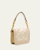 Valentino Garavani Loco Small Beaded Embroidered Moire Top-Handle Bag - 3