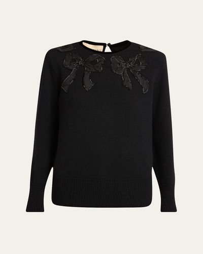 Valentino Garavani Maglia Bow Wool Sweater