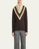 Valentino Garavani Maglia Striped Wool Sweater - 3
