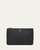 Valentino Garavani Medium Grain Leather Flat Pouch Bag - 1