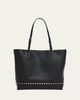 Valentino Garavani Medium Rockstud Grain Leather Tote Bag - 1