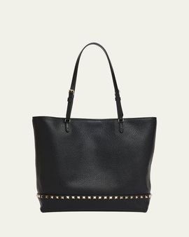 Valentino Garavani Medium Rockstud Grain Leather Tote Bag