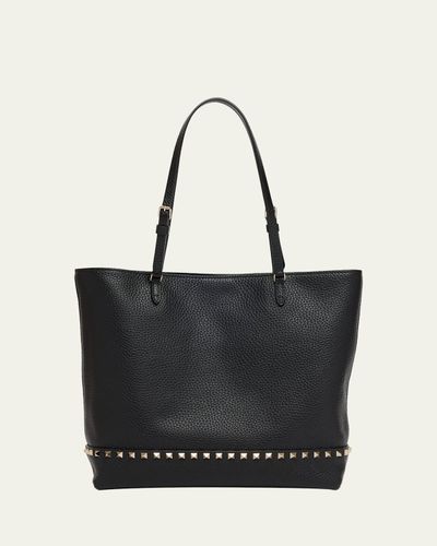 Valentino Garavani Medium Rockstud Grain Leather Tote Bag