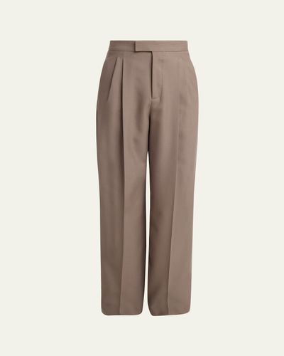 Valentino Garavani Men's Double-Pleated Wool Trousers