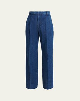 Valentino Garavani Men's Tailored Wide-Leg Denim Jeans
